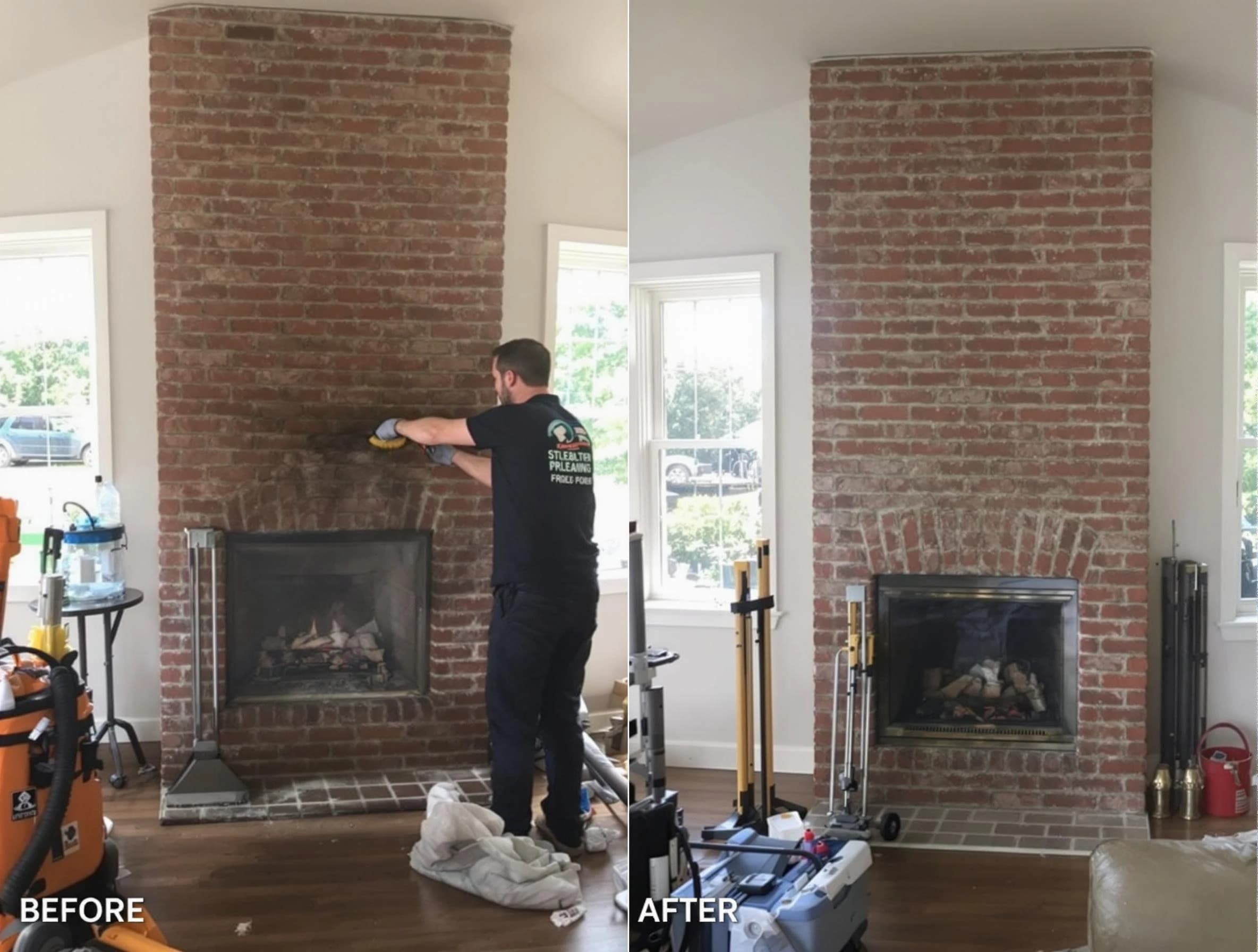 Finished chimney sweeping service by Nolensville Chimney Sweep in Nolensville, TN