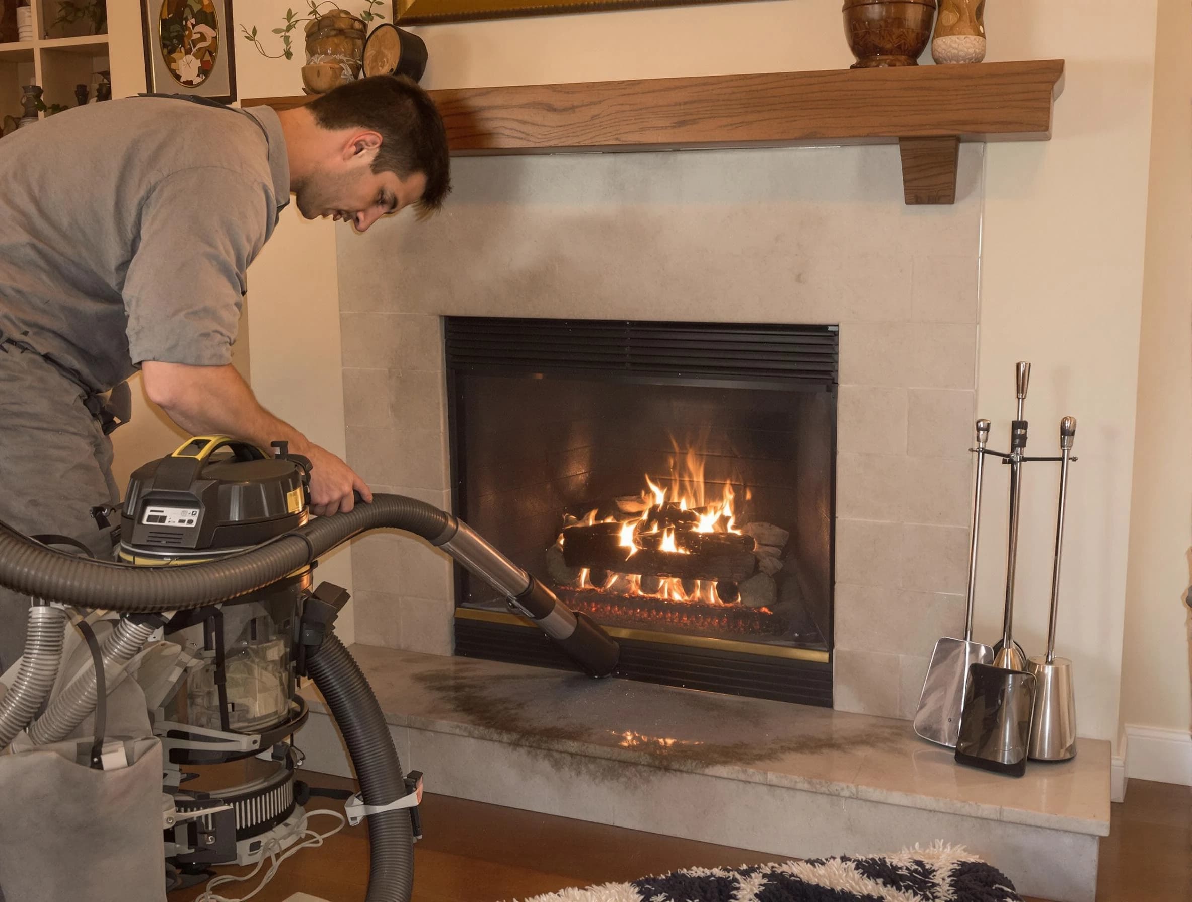 Routine fireplace upkeep by Nolensville Chimney Sweep in Nolensville, TN