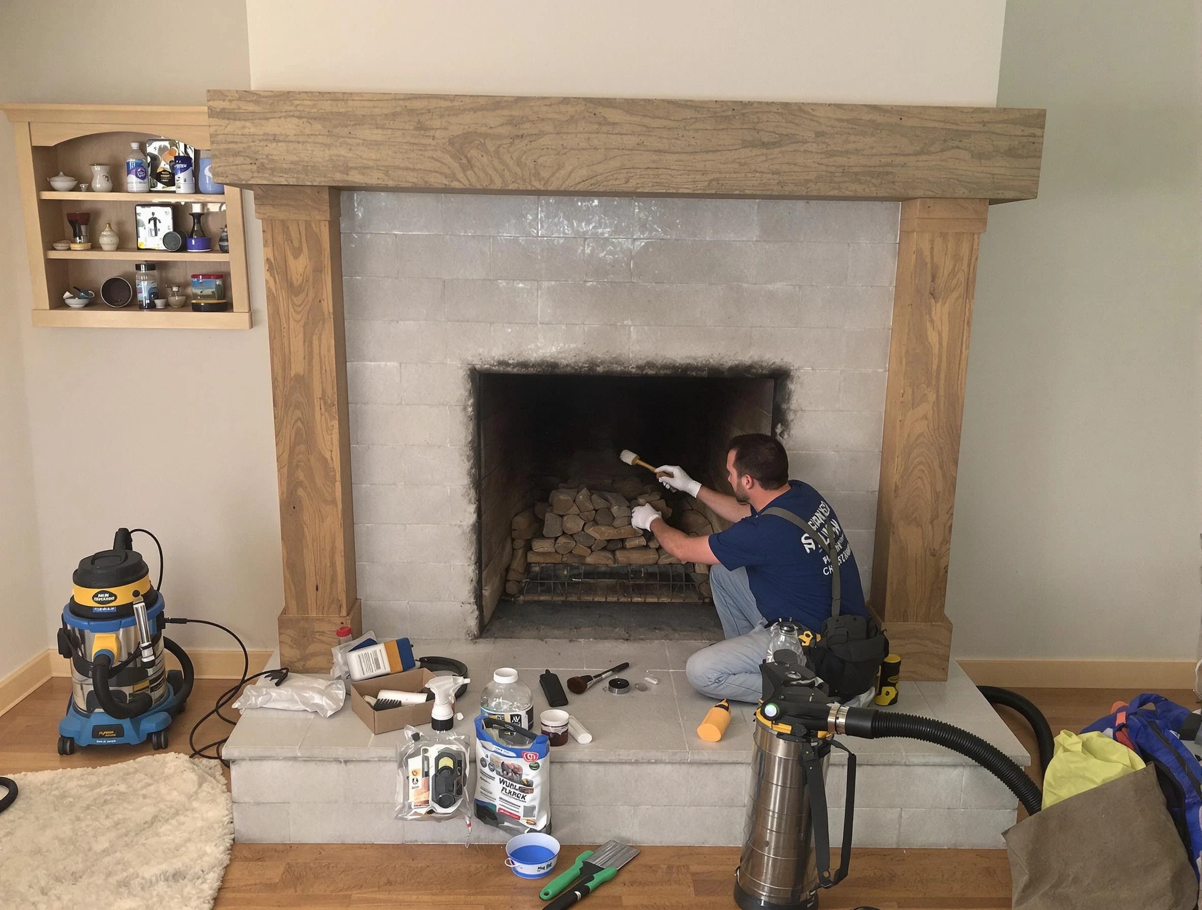 Detailed creosote removal process by Nolensville Chimney Sweep in Nolensville, TN