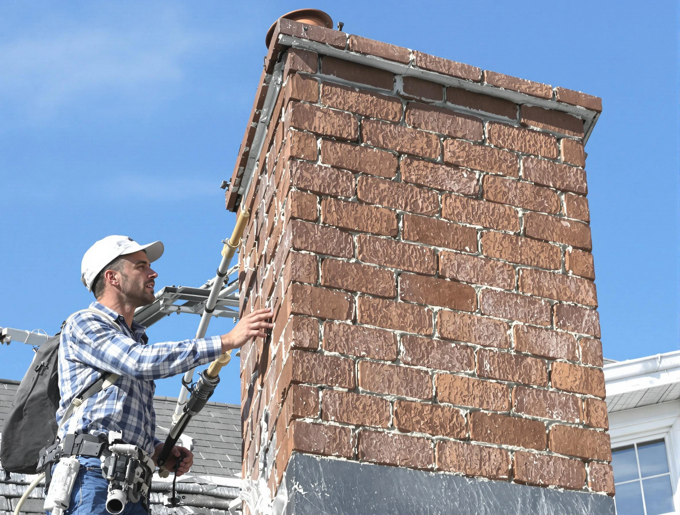 Brickwork for a chimney rebuild by Nolensville Chimney Sweep in Nolensville, TN