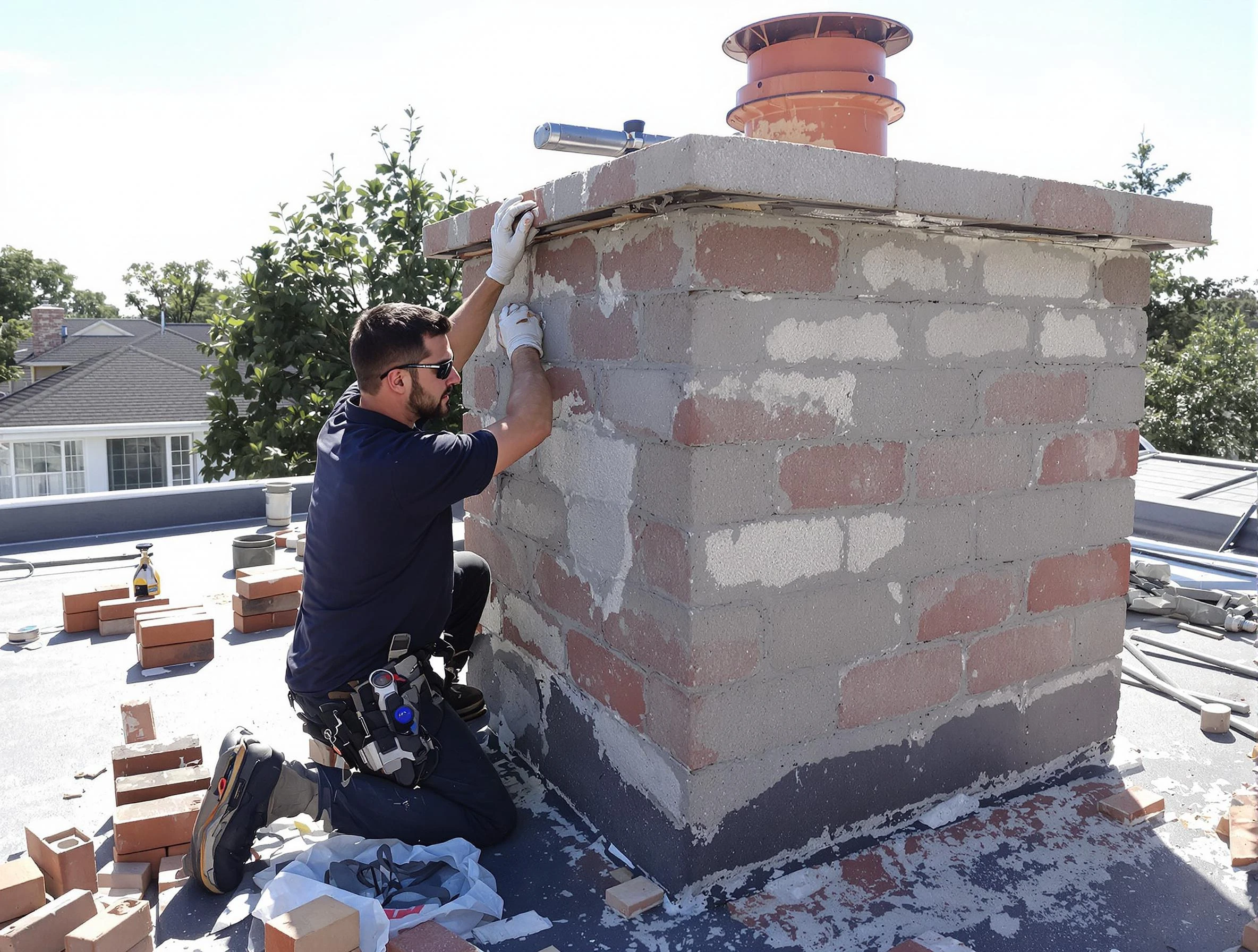 Advanced chimney repair process by Nolensville Chimney Sweep in Nolensville, TN