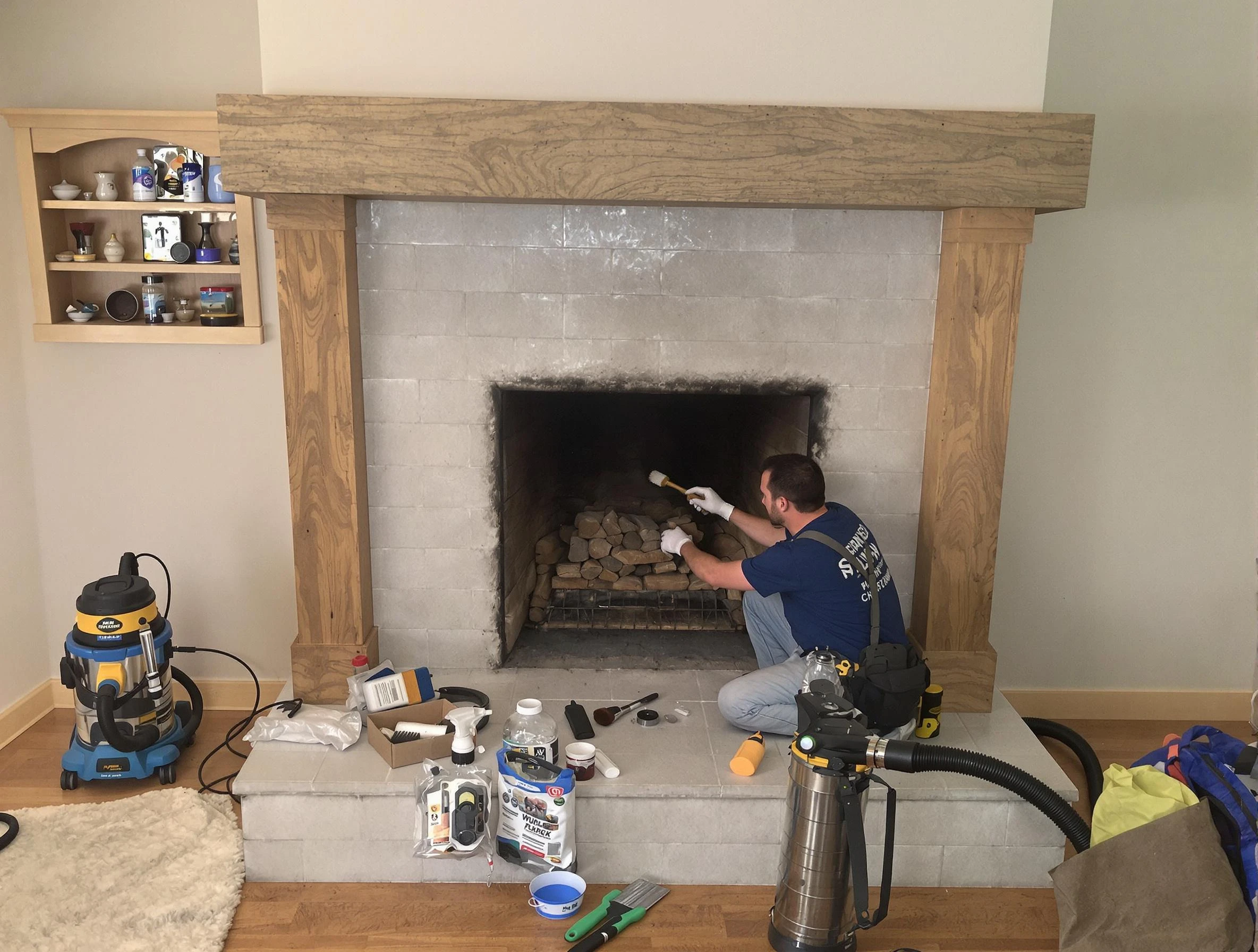 Detailed creosote removal process by Nolensville Chimney Sweep in Nolensville, TN