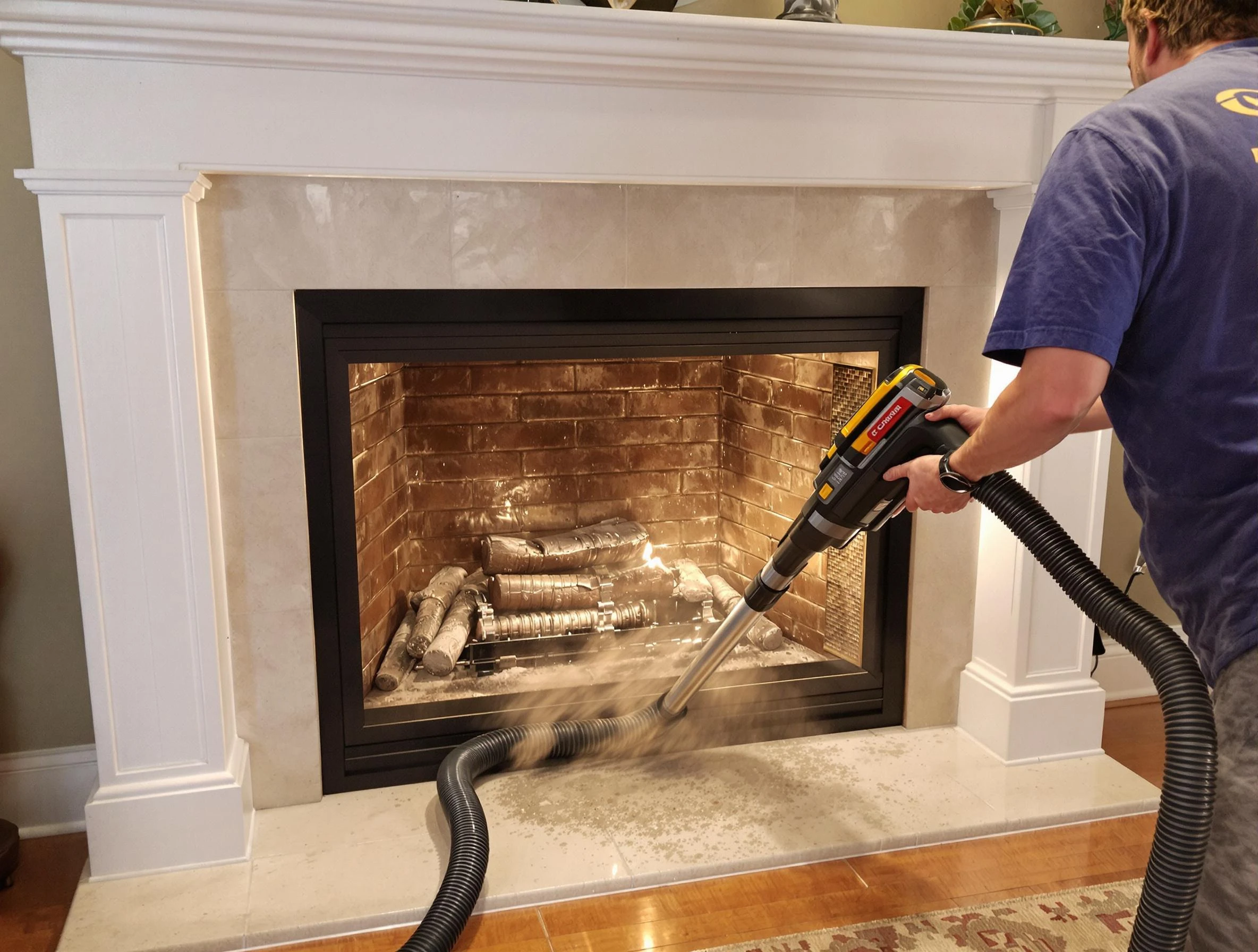 Fireplace cleaning performed by Nolensville Chimney Sweep in Nolensville, TN
