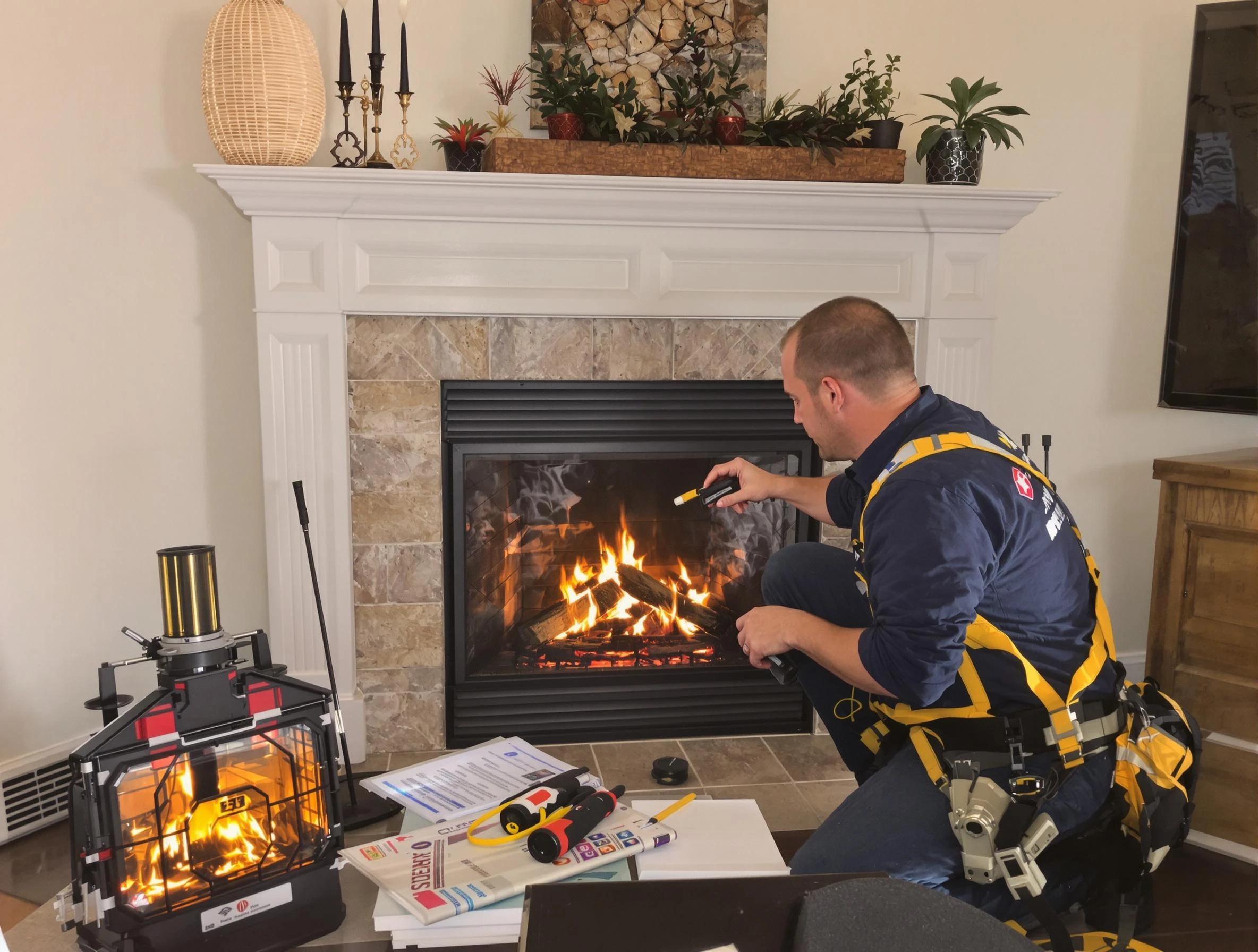 Safety-focused fireplace inspection by Nolensville Chimney Sweep in Nolensville, TN